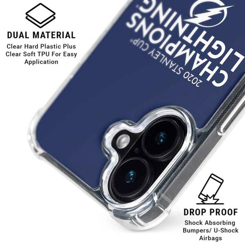 NHL 2020 Stanley Cup Champions Lightning iPhone 17 Clear Case