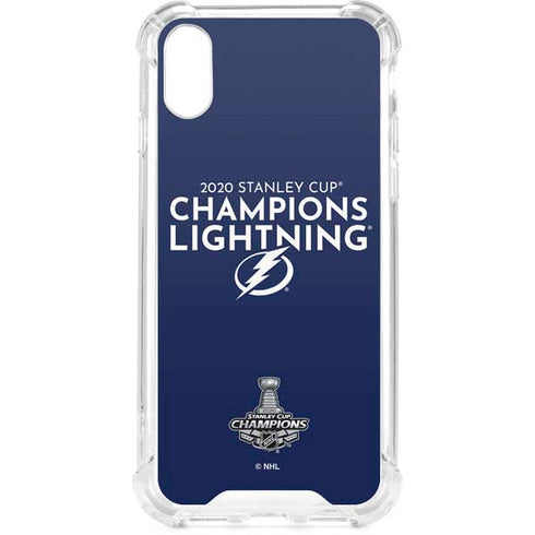 NHL 2020 Stanley Cup Champions Lightning iPhone XS Clear Case