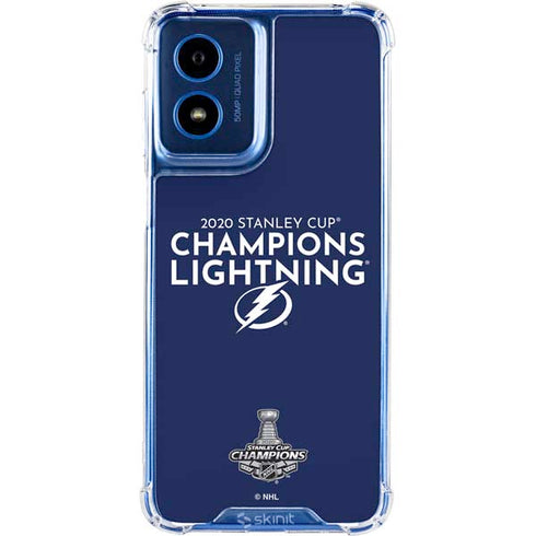 NHL 2020 Stanley Cup Champions Lightning Moto G Play 4G (2024) Clear Case