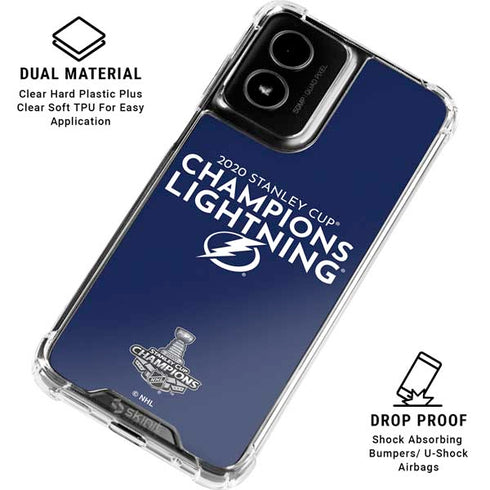 NHL 2020 Stanley Cup Champions Lightning Moto G Power 5G (2024) Clear Case