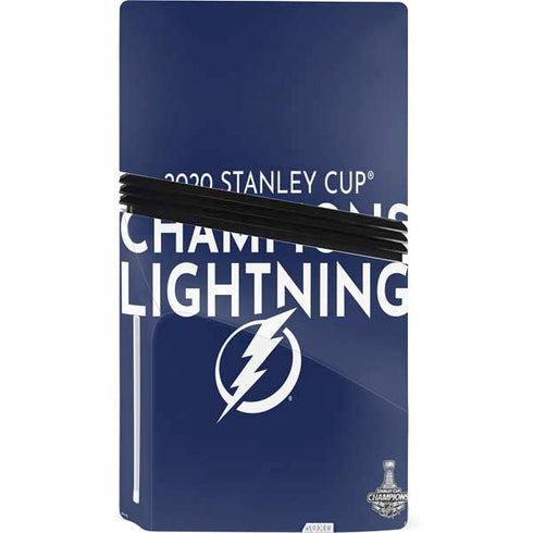 NHL 2020 Stanley Cup Champions Lightning PS5 Pro Disk Bundle Skin