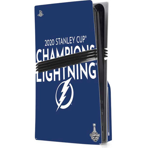 NHL 2020 Stanley Cup Champions Lightning PS5 Pro Disk Console Skin