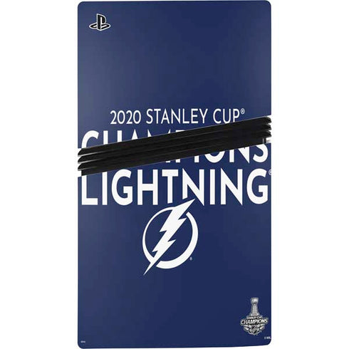 NHL 2020 Stanley Cup Champions Lightning PS5 Pro Disk Console Skin