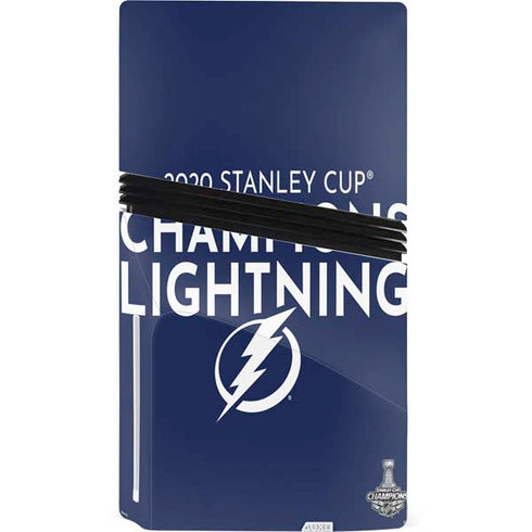 NHL 2020 Stanley Cup Champions Lightning PS5 Pro Disk Console Skin