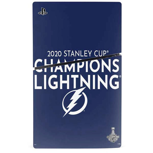 NHL 2020 Stanley Cup Champions Lightning PS5 Slim Digital Edition Console Skin