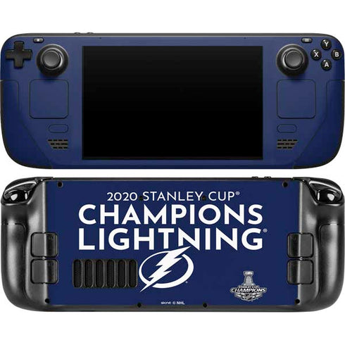 NHL 2020 Stanley Cup Champions Lightning Steam Deck Handheld Gaming Computer OLED Skin