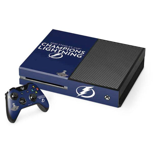 NHL 2020 Stanley Cup Champions Lightning Xbox One Console and Controller Bundle Skin