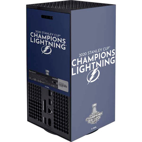 NHL 2020 Stanley Cup Champions Lightning XBox Series X Digital Edition Console Skin