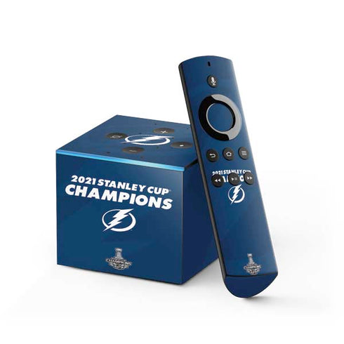 NHL 2021 Stanley Cup Champions Tampa Bay Lightning Fire TV Cube Skin