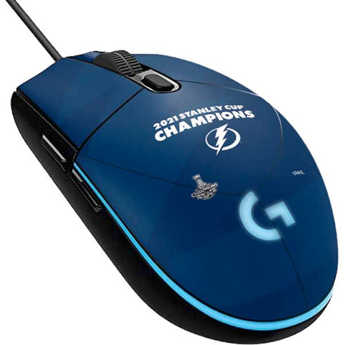 NHL 2021 Stanley Cup Champions Tampa Bay Lightning G203 Prodigy RGB Wired Gaming Mouse Skin