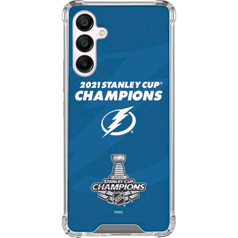 NHL 2021 Stanley Cup Champions Tampa Bay Lightning Galaxy A16 5G Clear Case