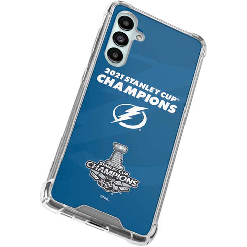 NHL 2021 Stanley Cup Champions Tampa Bay Lightning Galaxy A16 5G Clear Case