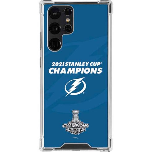 NHL 2021 Stanley Cup Champions Tampa Bay Lightning Galaxy S23 Ultra Clear Case