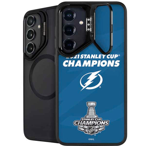 NHL 2021 Stanley Cup Champions Tampa Bay Lightning Galaxy S24 FE Kickstand Case