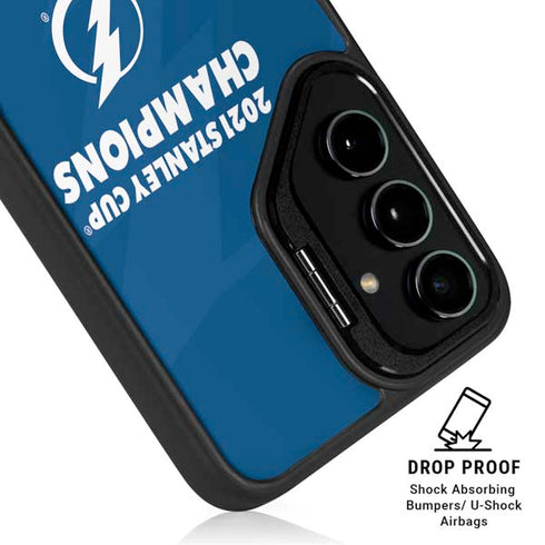NHL 2021 Stanley Cup Champions Tampa Bay Lightning Galaxy S25 Plus Kickstand Case