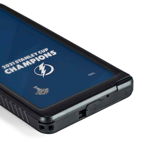 NHL 2021 Stanley Cup Champions Tampa Bay Lightning Galaxy S24 Ultra Waterproof Case