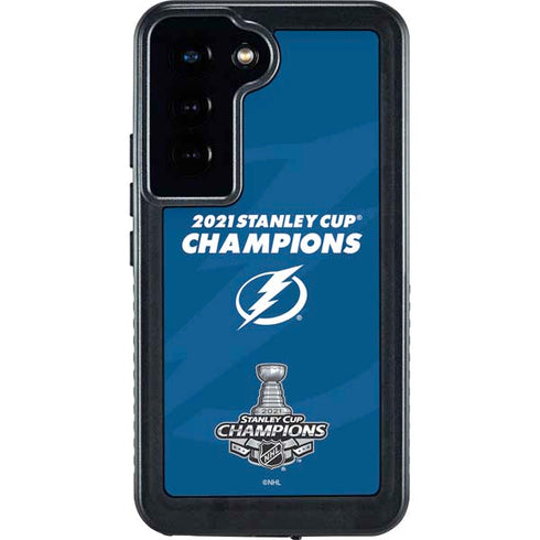 NHL 2021 Stanley Cup Champions Tampa Bay Lightning Galaxy S24 Waterproof Case