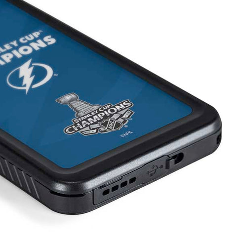 NHL 2021 Stanley Cup Champions Tampa Bay Lightning Galaxy S24 Waterproof Case