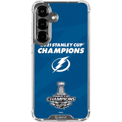 NHL 2021 Stanley Cup Champions Tampa Bay Lightning Galaxy S26 Clear Case