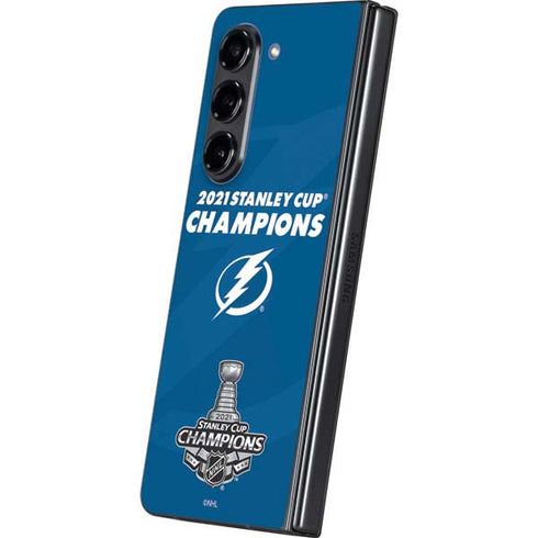 NHL 2021 Stanley Cup Champions Tampa Bay Lightning Galaxy Z Fold5 5G Skin