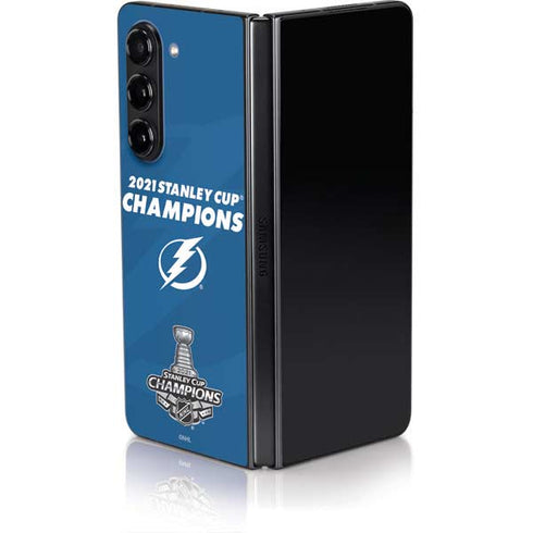 NHL 2021 Stanley Cup Champions Tampa Bay Lightning Galaxy Z Fold5 5G Skin