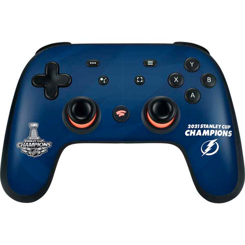 NHL 2021 Stanley Cup Champions Tampa Bay Lightning Google Stadia Controller Skin