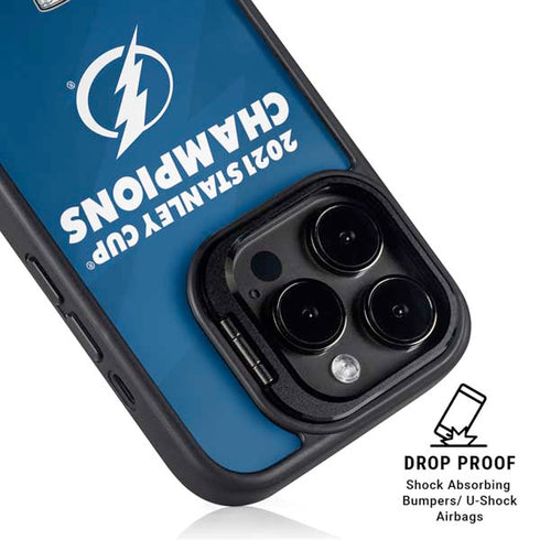 NHL 2021 Stanley Cup Champions Tampa Bay Lightning iPhone 14 Pro Kickstand Case