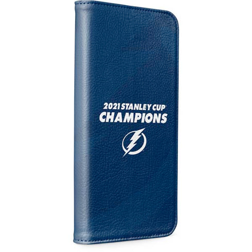 NHL 2021 Stanley Cup Champions Tampa Bay Lightning iPhone 15 Folio Case