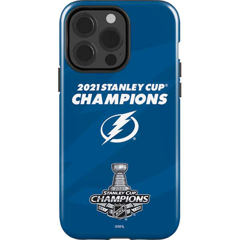 NHL 2021 Stanley Cup Champions Tampa Bay Lightning iPhone 15 Pro Impact Case