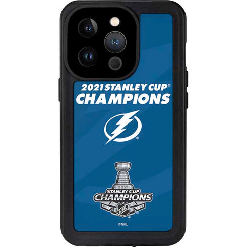 NHL 2021 Stanley Cup Champions Tampa Bay Lightning iPhone 15 Pro Waterproof Case