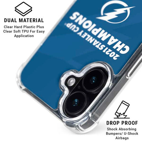 NHL 2021 Stanley Cup Champions Tampa Bay Lightning iPhone 16 MagSafe Case