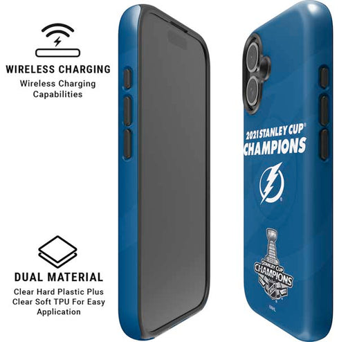 NHL 2021 Stanley Cup Champions Tampa Bay Lightning iPhone 16 Magsafe Impact Case