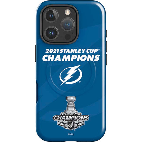 NHL 2021 Stanley Cup Champions Tampa Bay Lightning iPhone 16 Pro Magsafe Impact Case