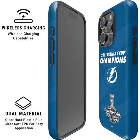 NHL 2021 Stanley Cup Champions Tampa Bay Lightning iPhone 16 Pro Magsafe Impact Case