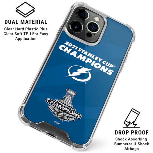 NHL 2021 Stanley Cup Champions Tampa Bay Lightning iPhone 16 Pro Max Clear Case