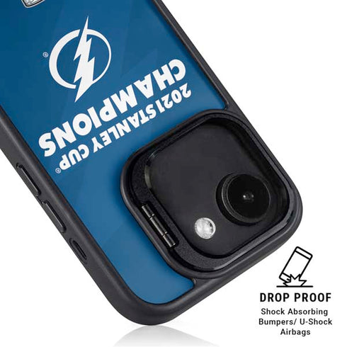 NHL 2021 Stanley Cup Champions Tampa Bay Lightning iPhone 16e Kickstand Case