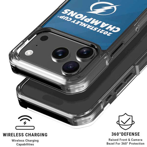 NHL 2021 Stanley Cup Champions Tampa Bay Lightning iPhone 18 Pro Clear Case