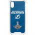 NHL 2021 Stanley Cup Champions Tampa Bay Lightning iPhone XS Clear Case