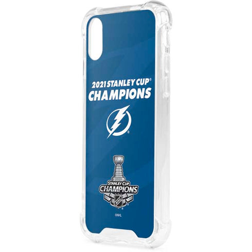 NHL 2021 Stanley Cup Champions Tampa Bay Lightning iPhone XS Clear Case