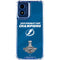 NHL 2021 Stanley Cup Champions Tampa Bay Lightning Moto G 5G (2024) Clear Case