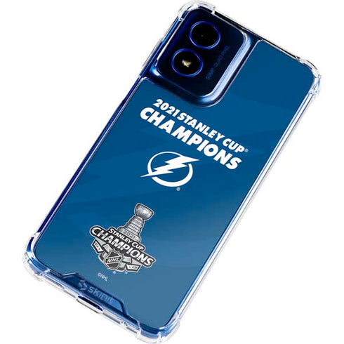NHL 2021 Stanley Cup Champions Tampa Bay Lightning Moto G Play 4G (2024) Clear Case