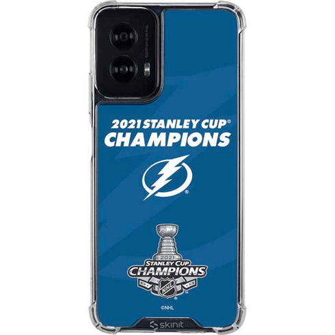 NHL 2021 Stanley Cup Champions Tampa Bay Lightning Moto G Power 5G (2024) Clear Case