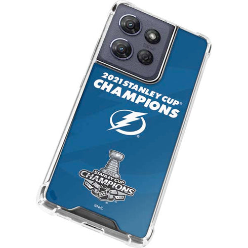 NHL 2021 Stanley Cup Champions Tampa Bay Lightning Moto G Power 5G (2025) Clear Case