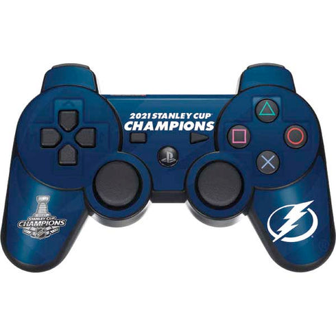 NHL 2021 Stanley Cup Champions Tampa Bay Lightning PS3 Dual Shock wireless controller Skin