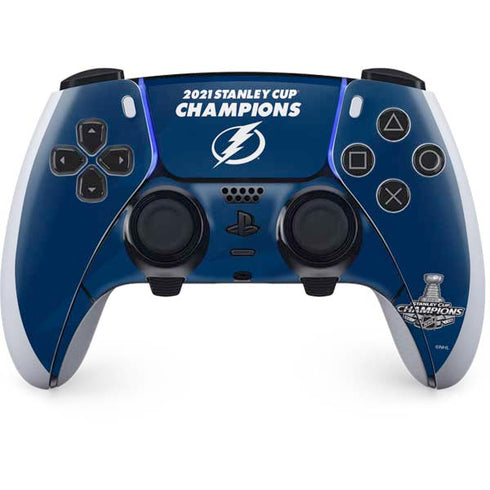 NHL 2021 Stanley Cup Champions Tampa Bay Lightning PS5 DualSense Edge Pro Controller Skin