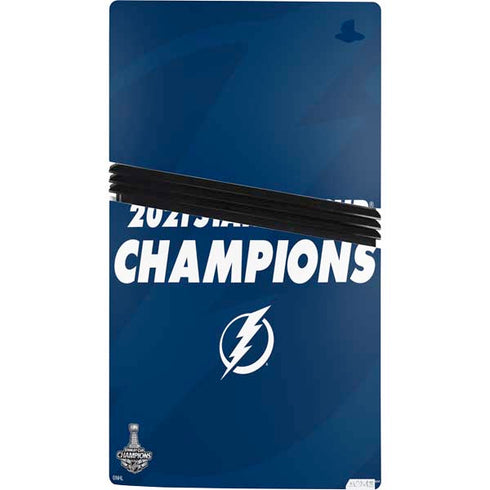 NHL 2021 Stanley Cup Champions Tampa Bay Lightning PS5 Pro Console Skin