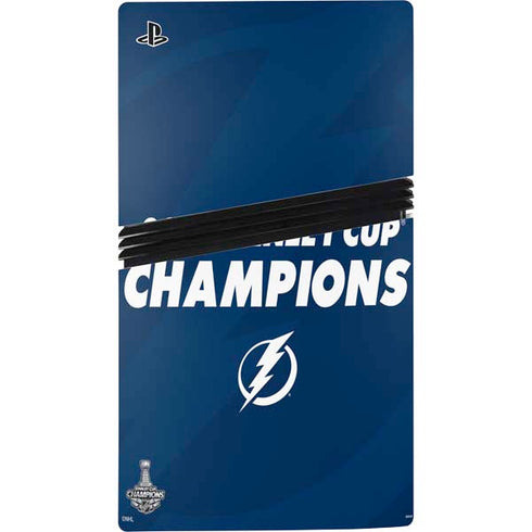 NHL 2021 Stanley Cup Champions Tampa Bay Lightning PS5 Pro Disk Bundle Skin