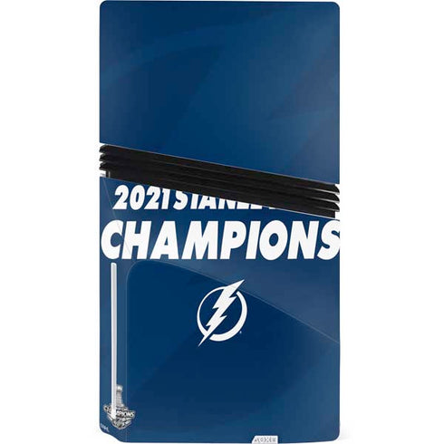 NHL 2021 Stanley Cup Champions Tampa Bay Lightning PS5 Pro Disk Bundle Skin