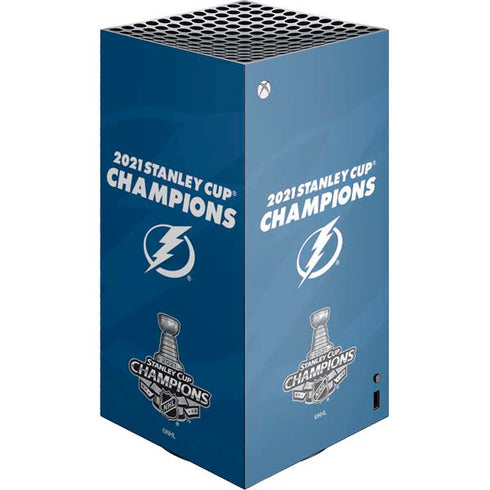 NHL 2021 Stanley Cup Champions Tampa Bay Lightning XBox Series X Digital Edition Console Skin
