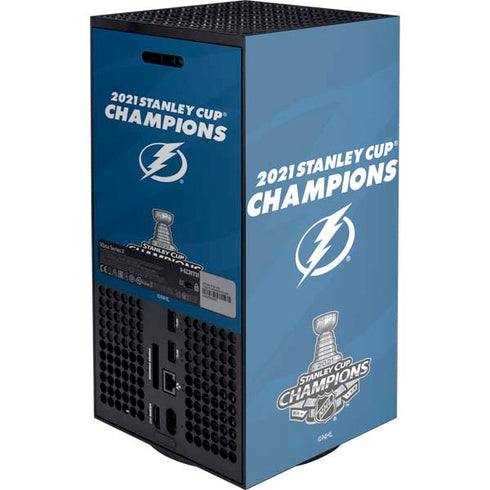 NHL 2021 Stanley Cup Champions Tampa Bay Lightning XBox Series X Digital Edition Console Skin